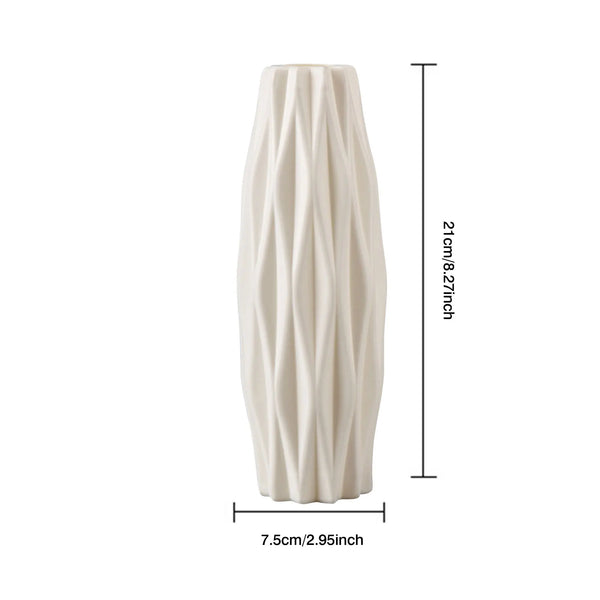 Plastic Dried Vase Nordic Flower Arrangement Container Geometric Style Exquisite Handicrafts Office Cafe Wedding Decoration