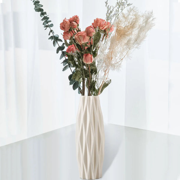 Plastic Dried Vase Nordic Flower Arrangement Container Geometric Style Exquisite Handicrafts Office Cafe Wedding Decoration